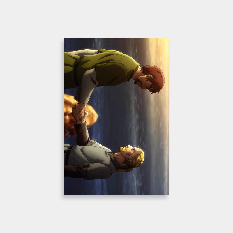 Einar Vinland Saga Flying Characters Poster - Waterfall Art