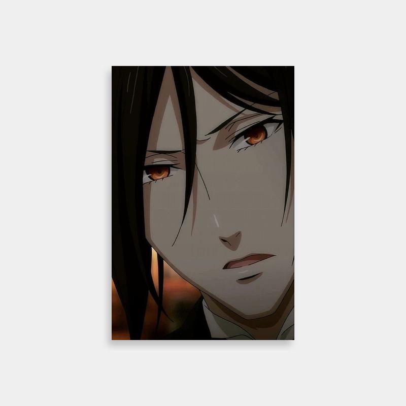 Sebastian Michaelis Black Butler Poster - Long Hair & Orange Eyes
