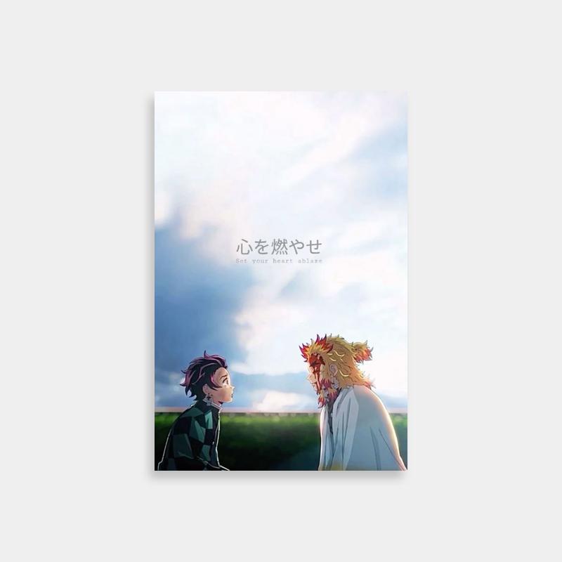 Rengoku Kyojuro Anime Scene Poster - Demon Slayer Wall Art