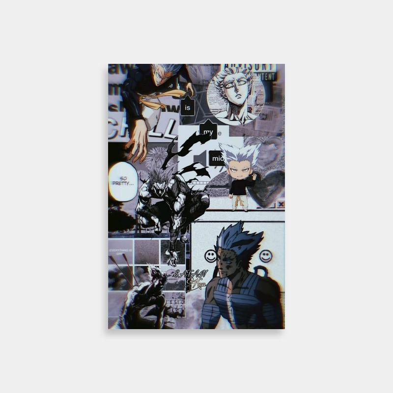 Garou One Punch Man Anime Collage Wall Art