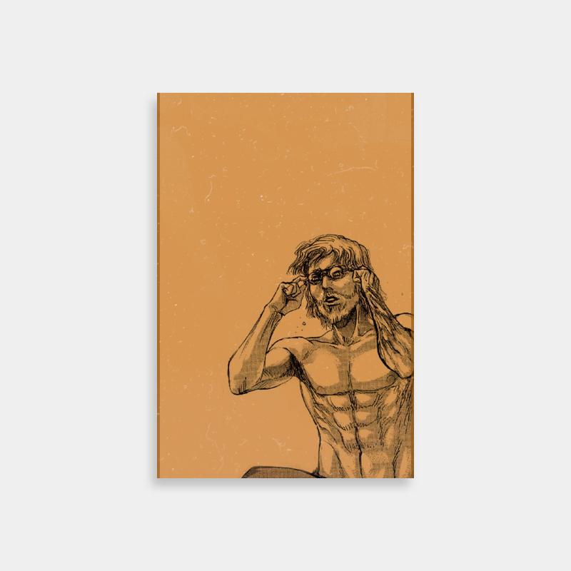 Zeke Yeager Attack on Titan Poster - Shirtless Man in Chair Art