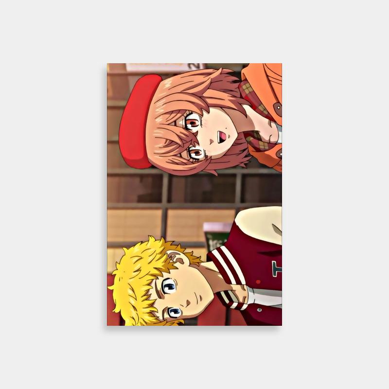 Tokyo Revengers Anime Poster - Hinata Tachibana & Blonde Character Facing Off