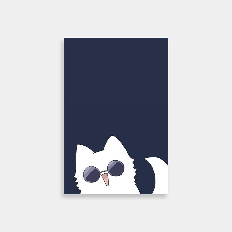 Satoru Gojo Jujutsu Kaisen Poster - Sunglasses Cat Anime Art