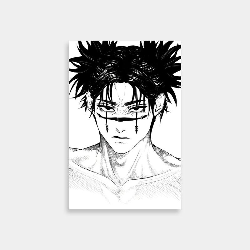 Choso Jujutsu Kaisen Black Hair & Piercings Poster - Anime Character Art