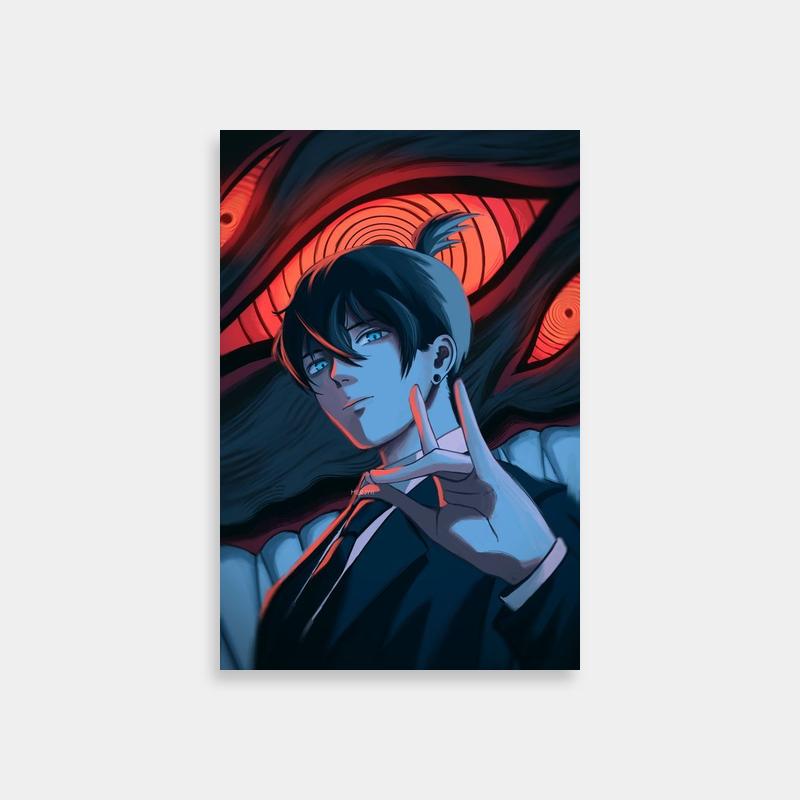 Aki Hayakawa Chainsaw Man Wall Art - Anime Character Hand Gesture