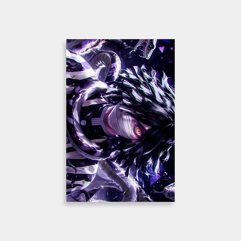 Obanai Iguro Demon Slayer Wall Art - Purple-Eyed Warrior