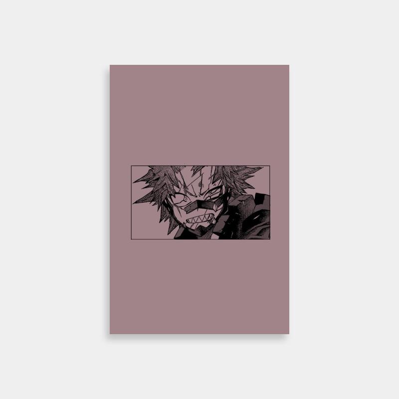 Eijiro Kirishima My Hero Academia Poster - Black Hair & Red Eyes