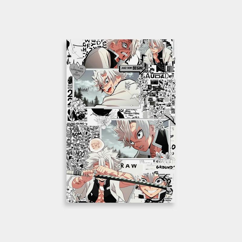 Sanemi Shinazugawa Demon Slayer Poster - Anime Character Expressions Art