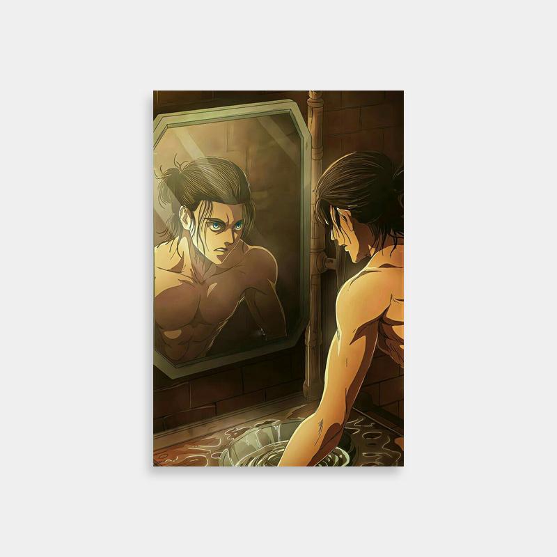 Eren Yeager Attack on Titan Poster - Intense Anime Character Art