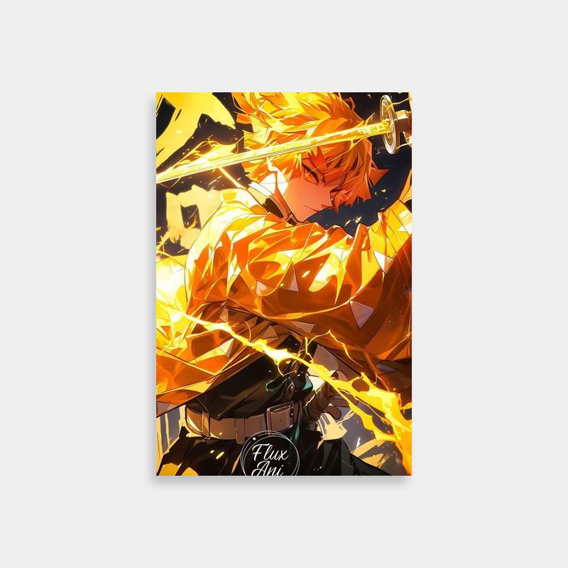 Zenitsu Agatsuma Demon Slayer Anime Poster