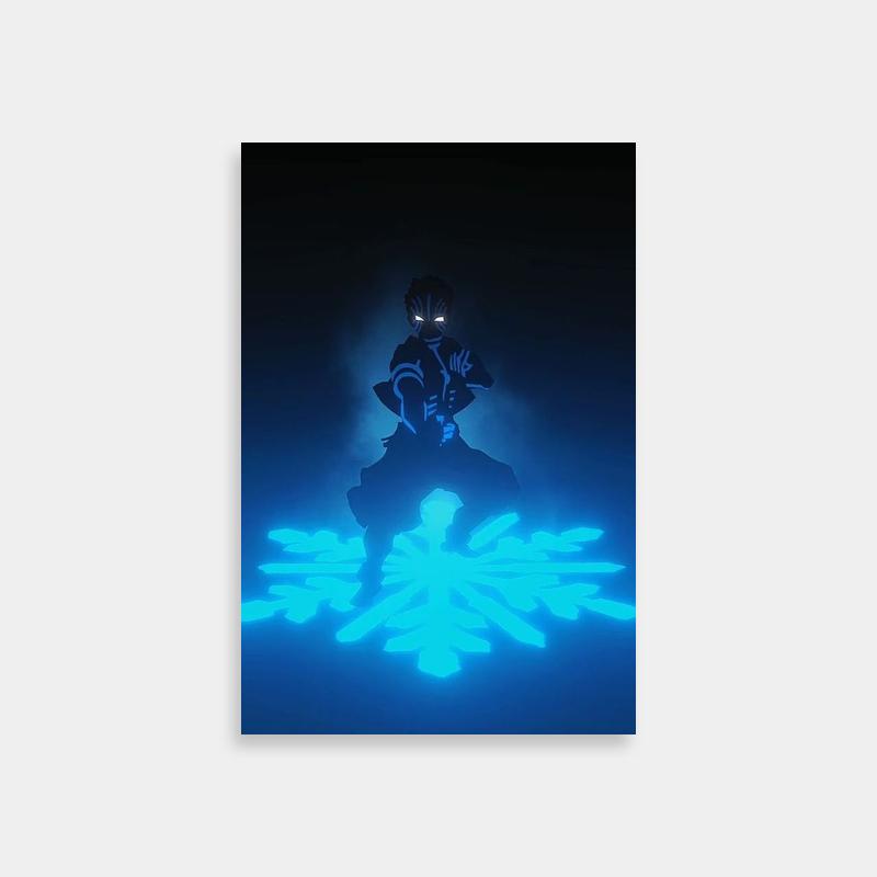 Snowflake Akaza Demon Slayer Art Print - Unique Anime Poster
