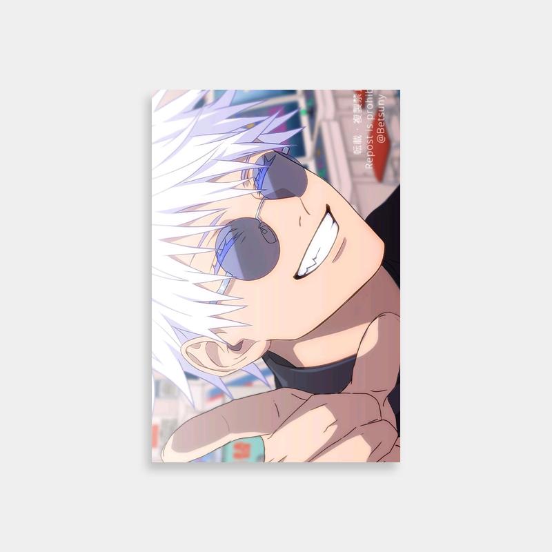 Satoru Gojo Jujutsu Kaisen Poster - White Hair & Sunglasses