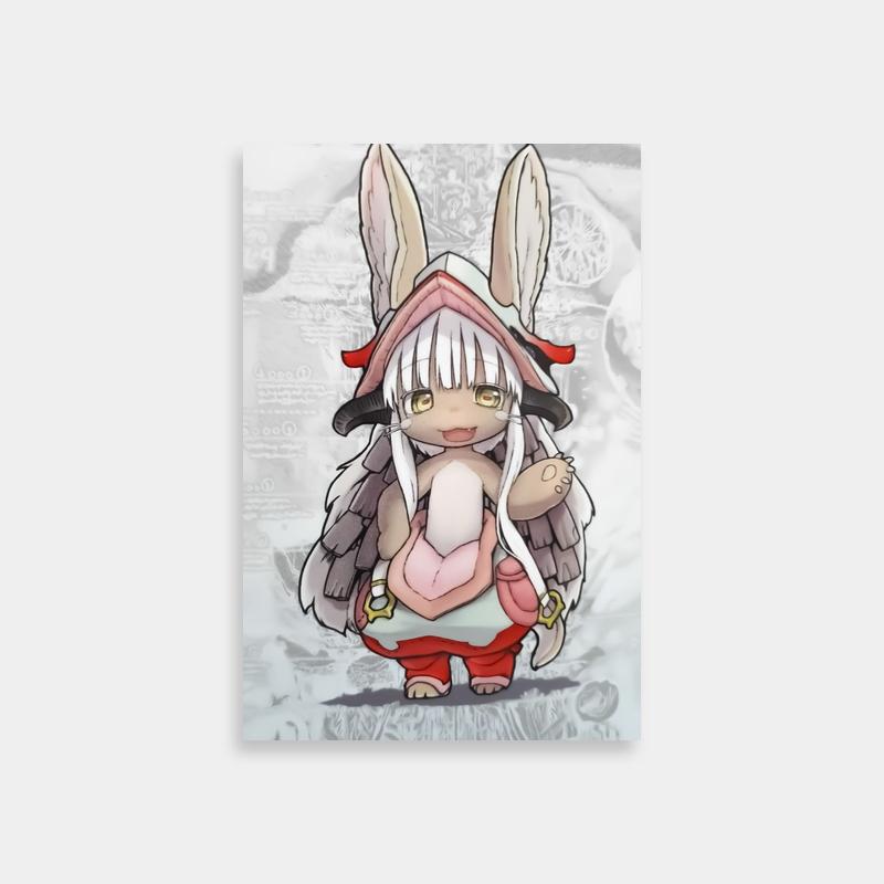 Nanachi Made in Abyss Bunny-Eared Anime Poster - Playful Character Art