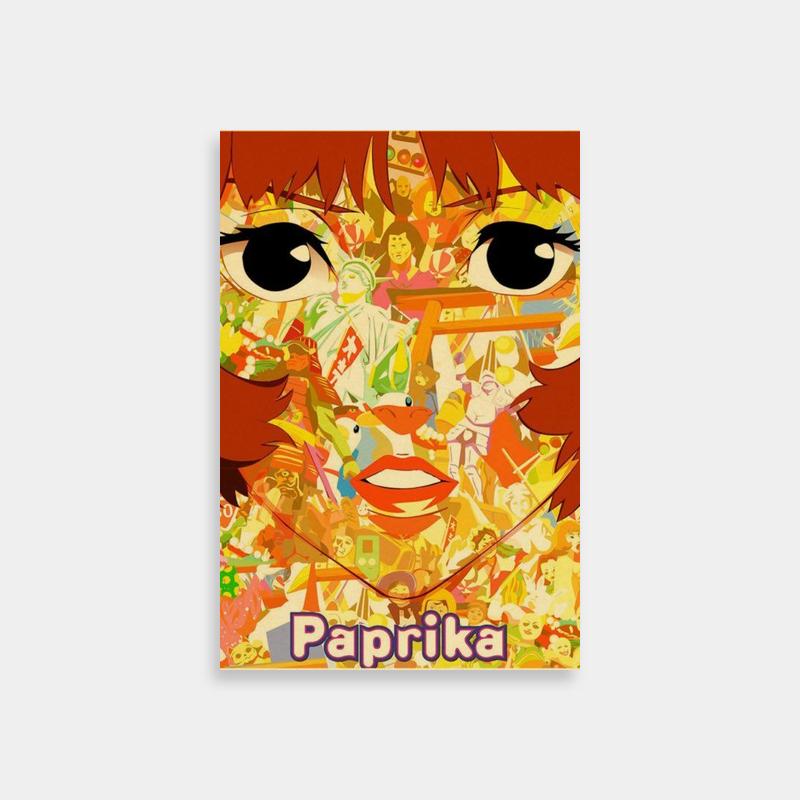 Paprika Anime Poster - Stylized Character with Bold Typography
