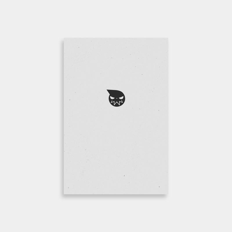 Soul Evans Soul Eater Wall Art - Black and White Evil Face