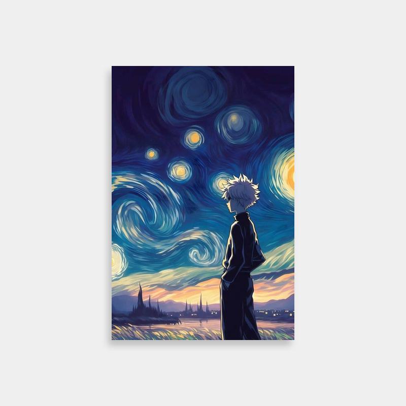 Killua Zoldyck Night Sky Poster - Hunter x Hunter Anime Landscape