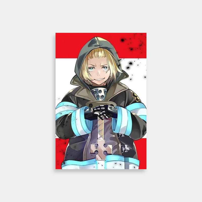 Arthur Boyle Fire Force Anime Poster - Blonde Hair Art