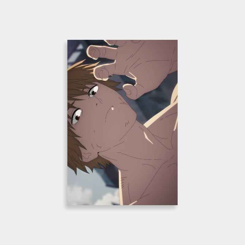 Denji Chainsaw Man Wall Art - Anime Character Looking Into Distance