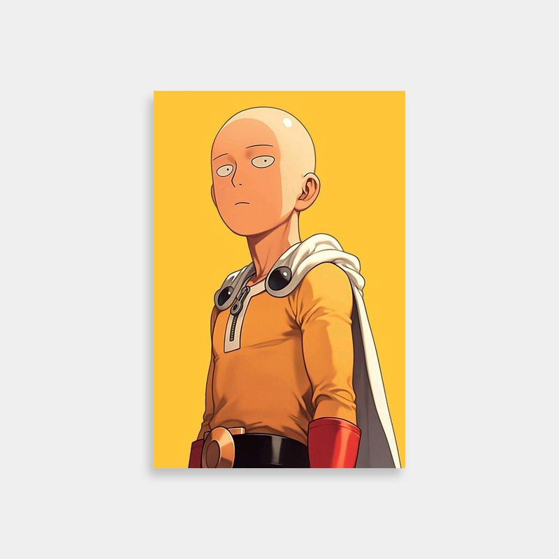 Saitama One Punch Man Poster - Naruto-Inspired Art