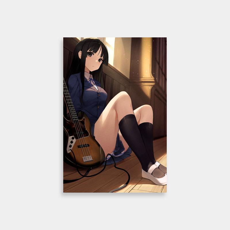 Mio Akiyama K-On Guitar Anime Poster
