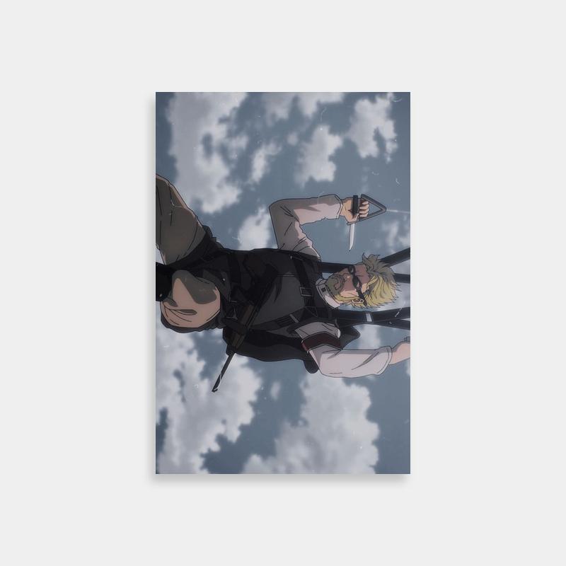 Zeke Yeager Attack on Titan Dual Flying Characters Poster