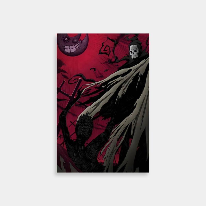 Death The Kid Cartoon Poster - Soul Eater Spooky Art