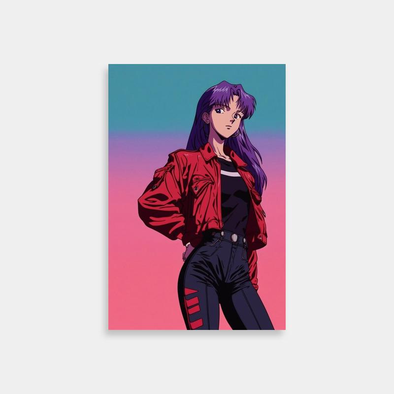 Misato Katsuragi Neon Genesis Evangelion Anime Poster