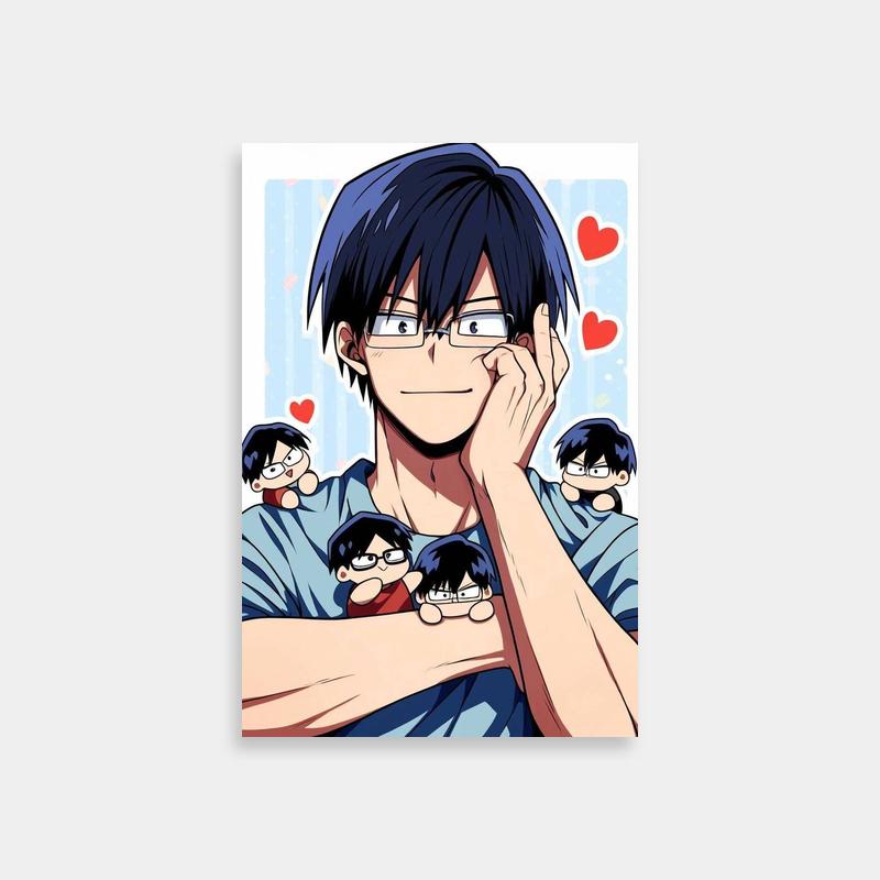 Tenya Iida My Hero Academia Glasses Poster - Expressive Anime Art