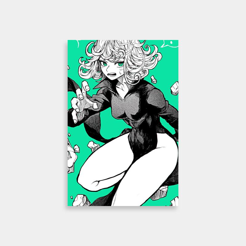 Tatsumaki One Punch Man Black & White Poster