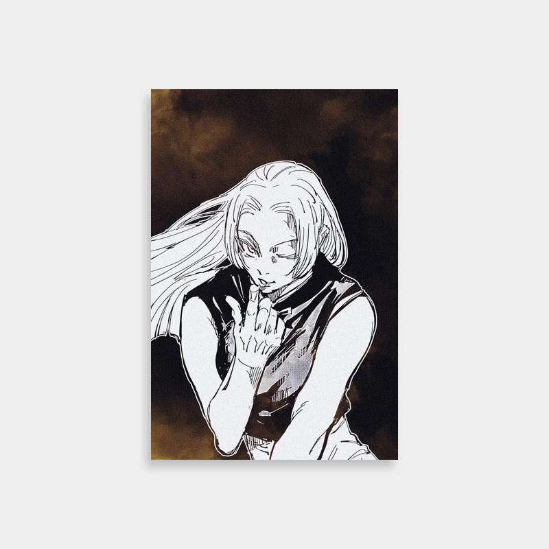 Yuki Tsukumo Jujutsu Kaisen Poster - Wind-Blown Hair Against Cloudy Sky
