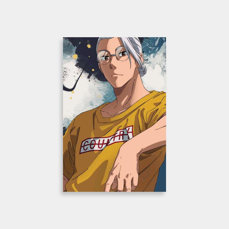 Taro Sakamoto White Hair Poster - Sakamoto Days Anime Decor