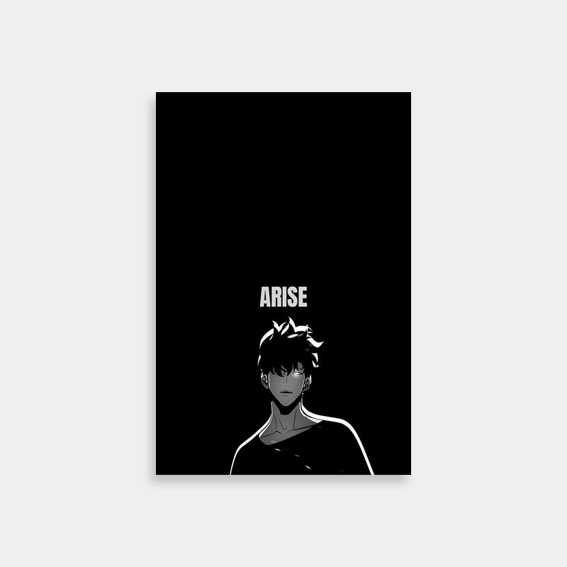 Solo Leveling Sung Jin-Woo Poster - 'Arise' Anime Art