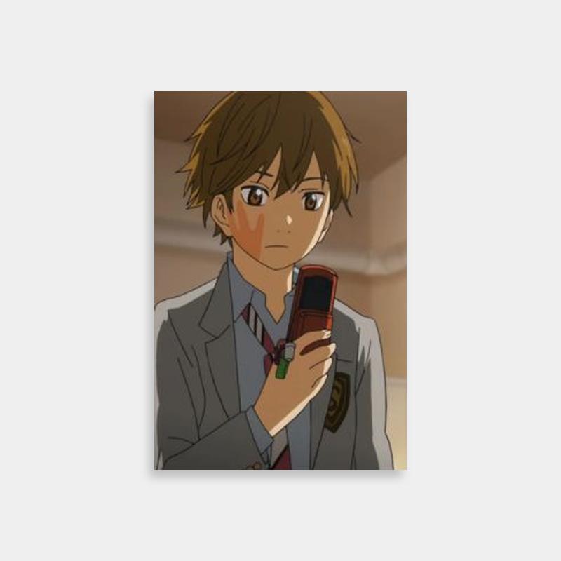 Ryota Watari Your Lie in April Art Print - Anime Character Holding Cell