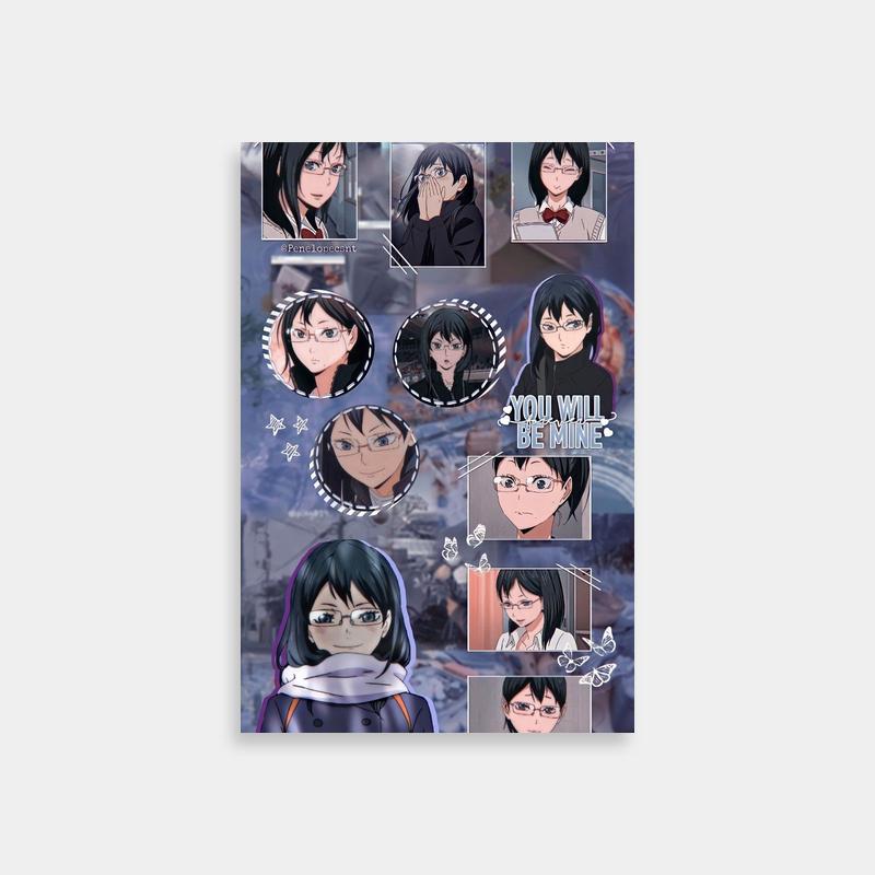 Kiyoko Shimizu Haikyuu Anime Poster - Expressive Character Art