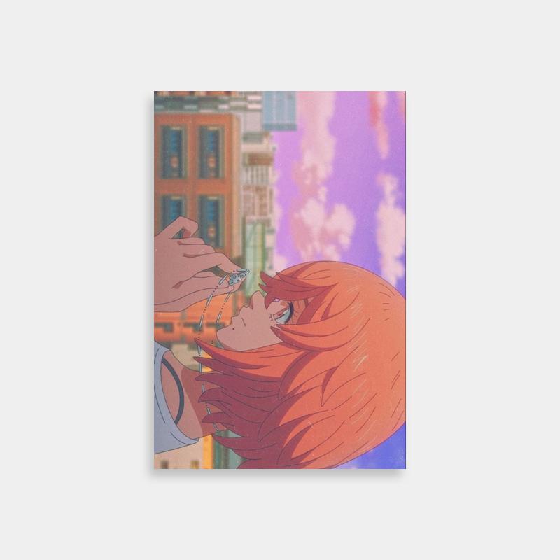 Hinata Tachibana Tokyo Revengers Poster - Red-Haired Anime Character by Building