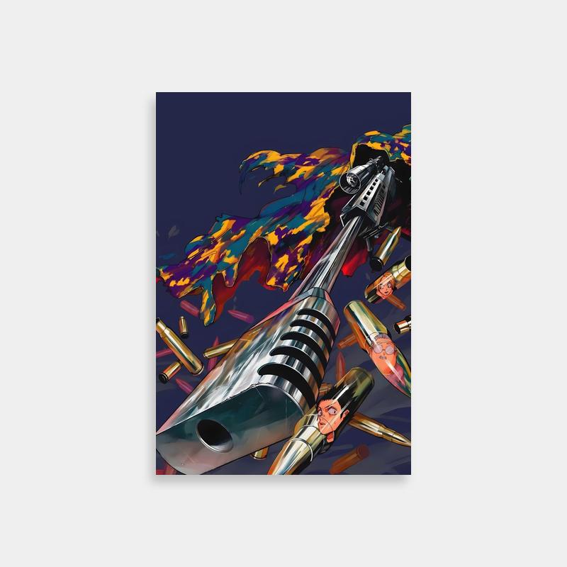 Sakamoto Days Sci-Fi Fighter Plane Wall Art - X Poster
