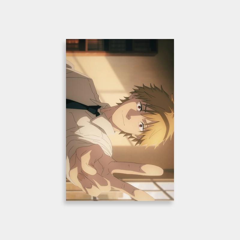 Denji Chainsaw Man Poster - Anime Character Reaching Out