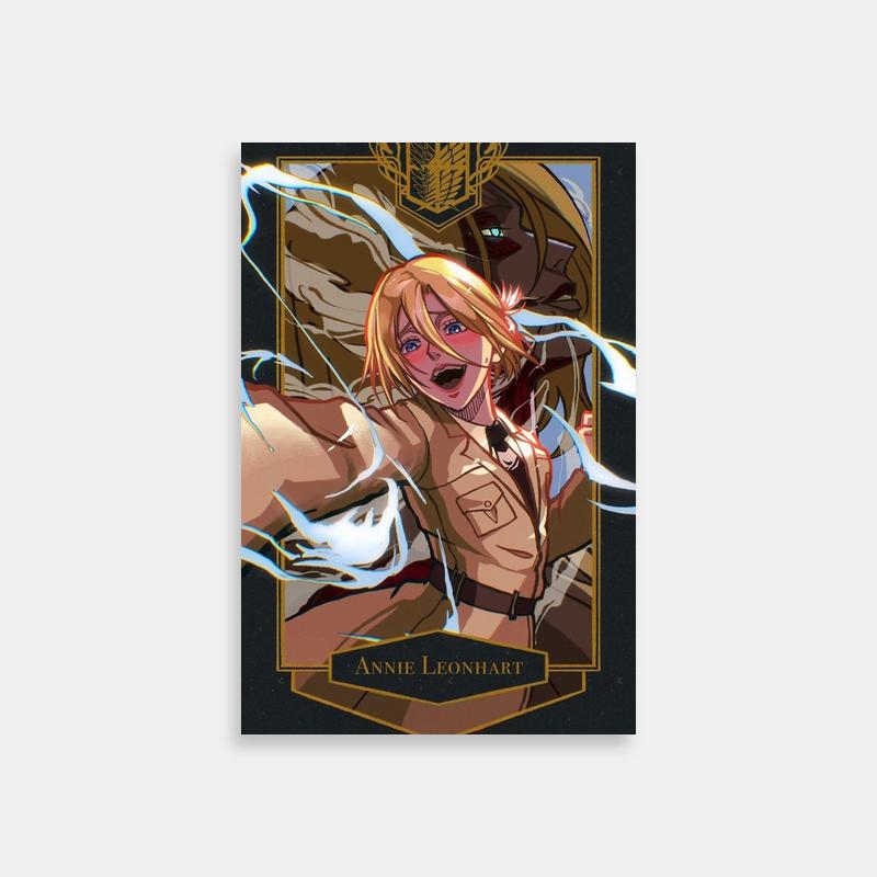 Annie Leonhart Attack on Titan Anime Poster - Blonde Warrior Art