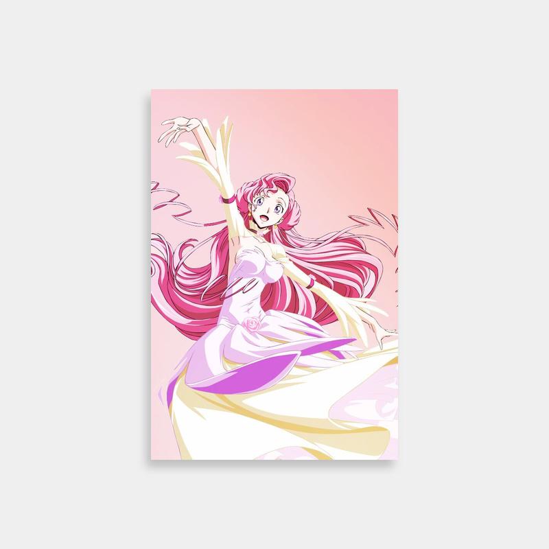 Euphemia li Britannia Code Geass Poster - Pink-Haired Character Art