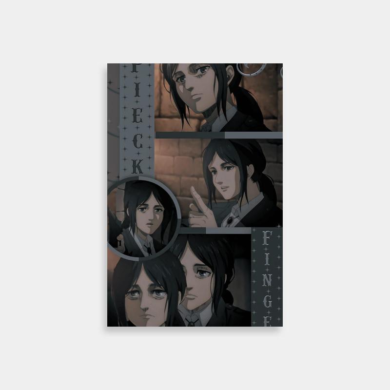 Pieck Finger Attack on Titan Poster - Group of Anime Characters