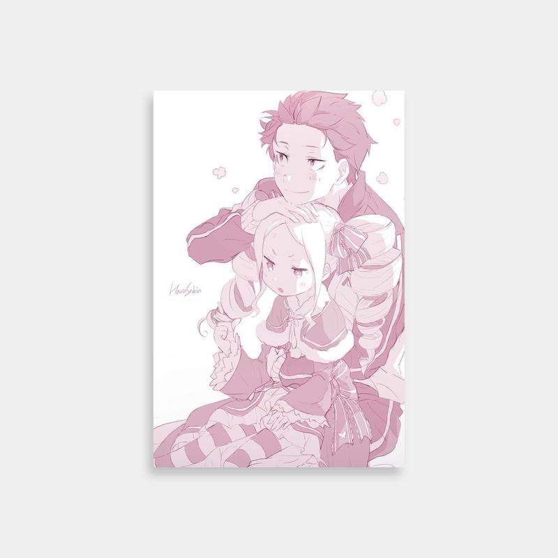 Beatrice Re:Zero Poster - Two Anime Characters Sitting Together