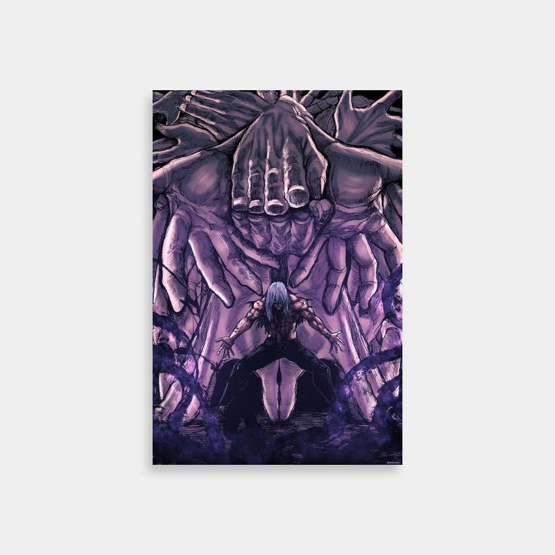 Mahito Jujutsu Kaisen Poster - Demonic Hands Scene Art