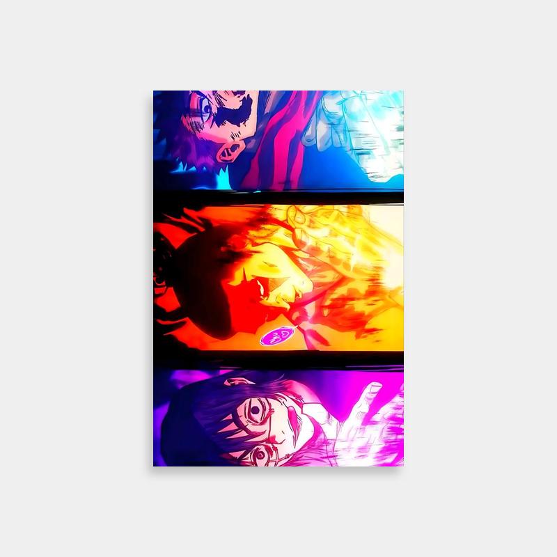 Aoi Todo Jujutsu Kaisen Poster - Trio of Colorful Characters