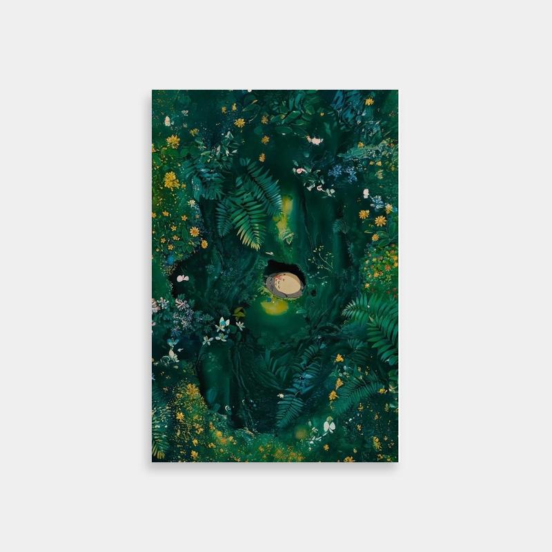 Totoro in Lush Green Landscape Poster - My Neighbor Totoro Art