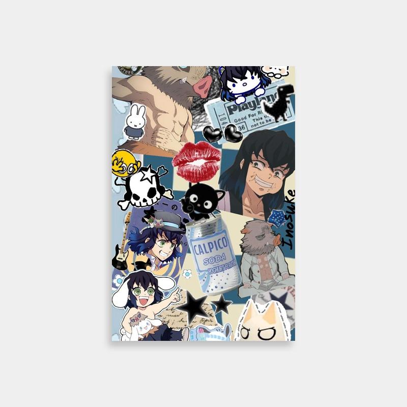 Demon Slayer Anime Collage Poster - Inosuke & More