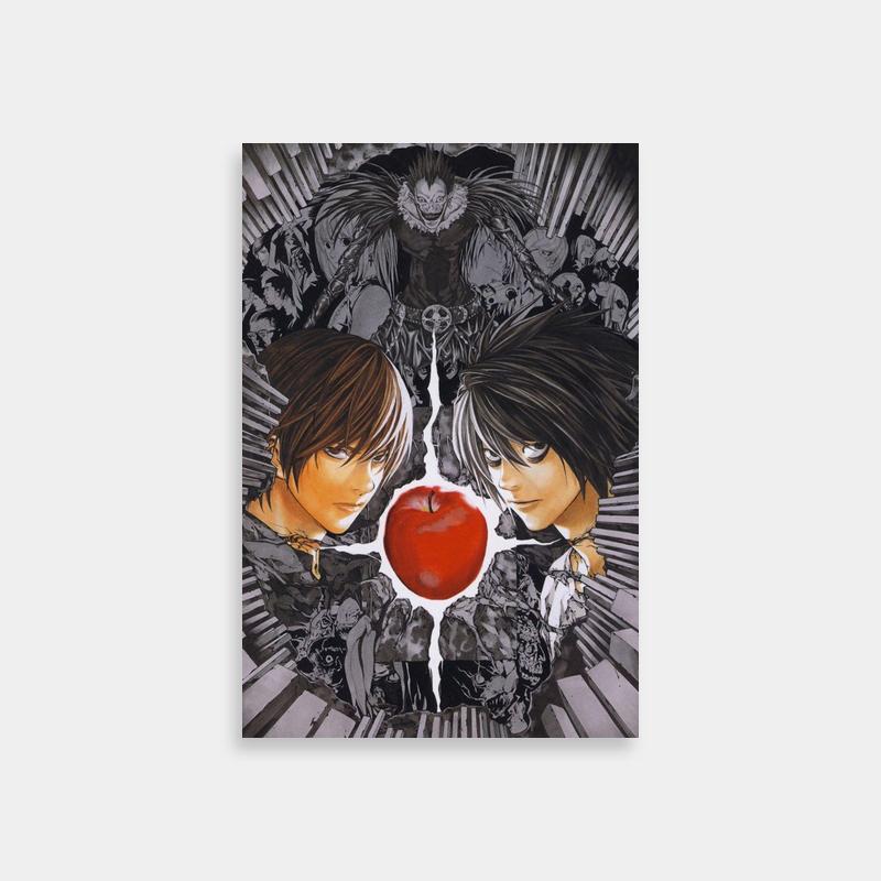Near Death Note Anime Poster - Characters Holding Apple