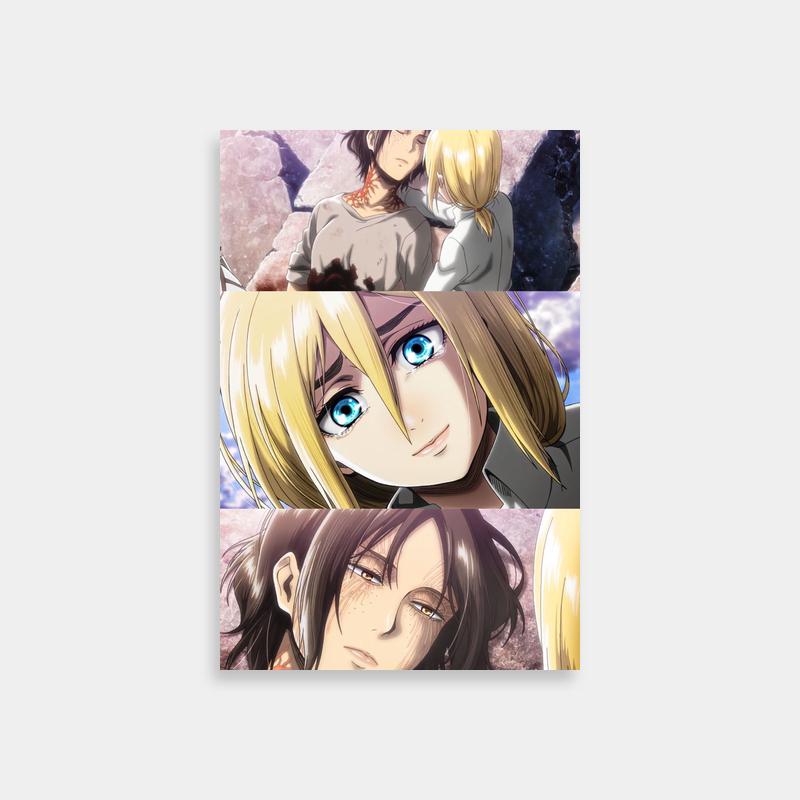 Ymir Attack on Titan Wall Art - Blonde and Blue-Eyed Characters Facing Off