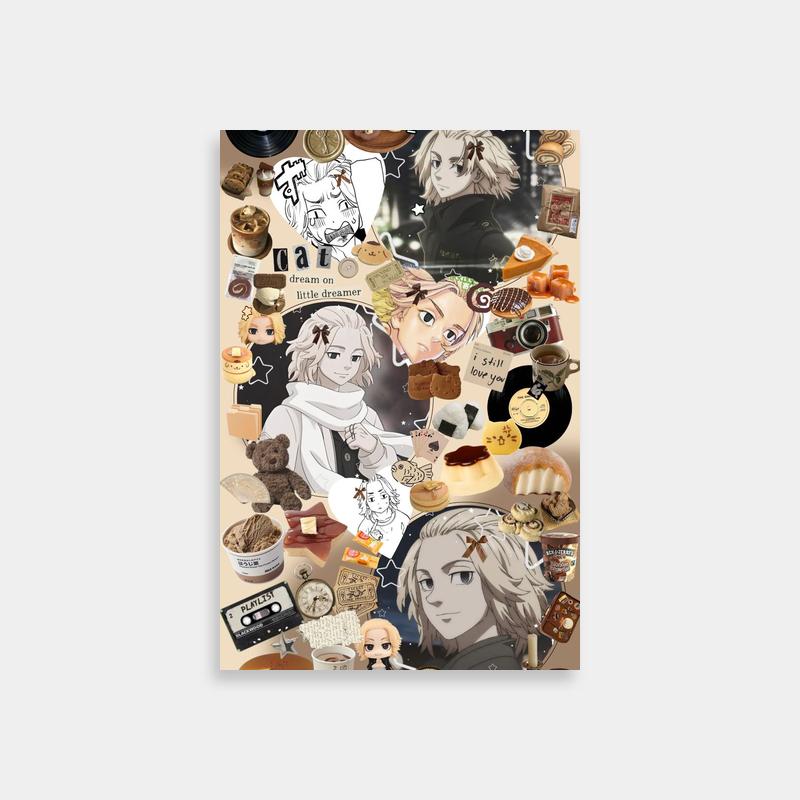 Tokyo Revengers Mikey Wall Art - Circular Anime Collage Print