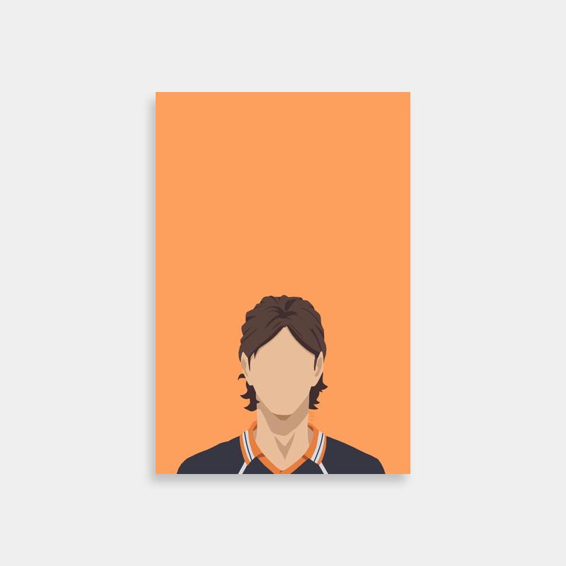 Asahi Azumane Haikyuu Orange Background Poster - Anime Decor