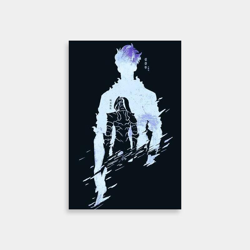 Tank Solo Leveling Poster - Skiing Anime Character Art